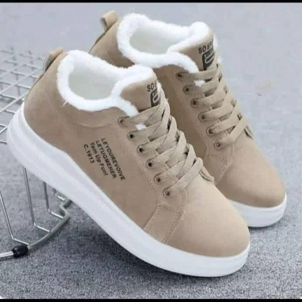 Espadrilles Bottines en Fausse Fourrure Douce