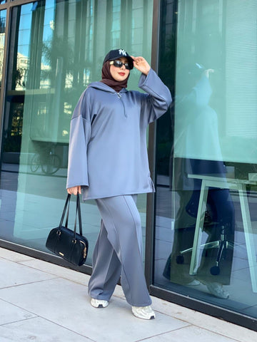 Ensemble Confort Chic – Hoodie ample & Pantalon fluide